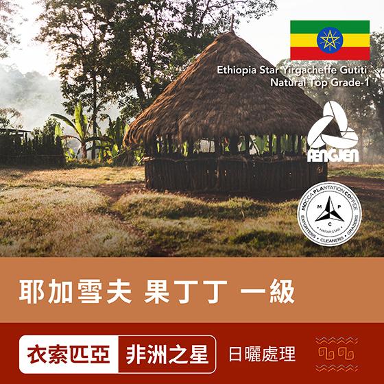 衣索匹亞 非洲之星 耶加雪夫 果丁丁 一級【日曬處理】